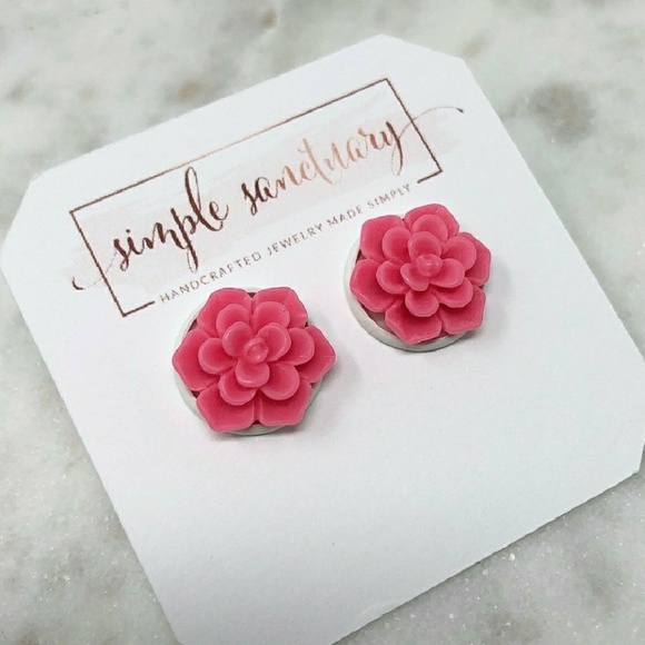 《Last Pair》Spring Bloom Succulent Earrings - Picture 2 of 4